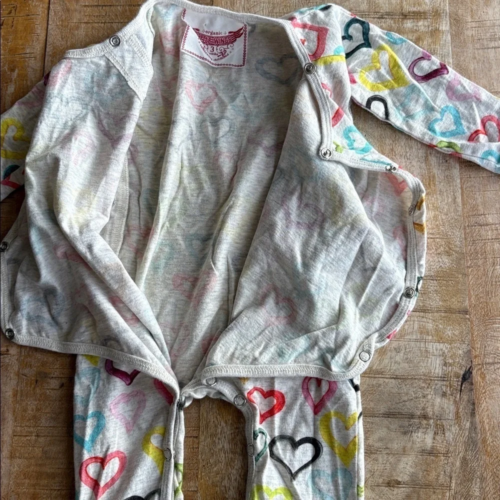 Little Wings Baby Girl Heart One Piece 3m